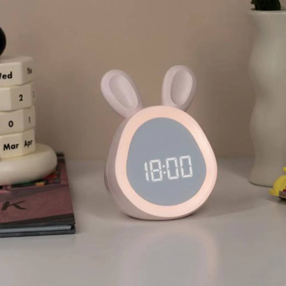 Led digital clock - Kids Cute Rabbit Alarm Clock with Night Light 