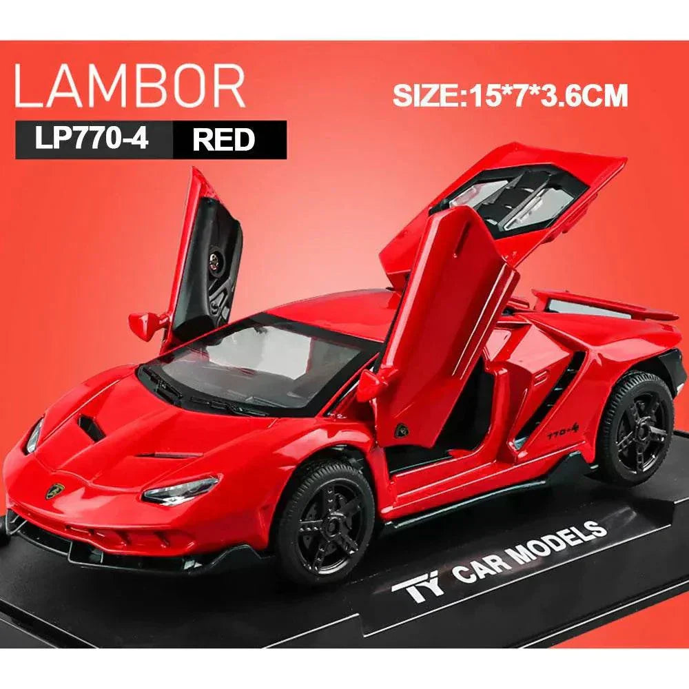 1 32 Car Toy To Scale Lambor LP770, Model Cars Collectible Toys Gift