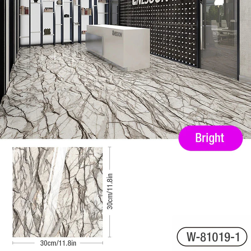 3D tile stickers Simulated Marble Floor - PVC Waterproof Stylish 3D