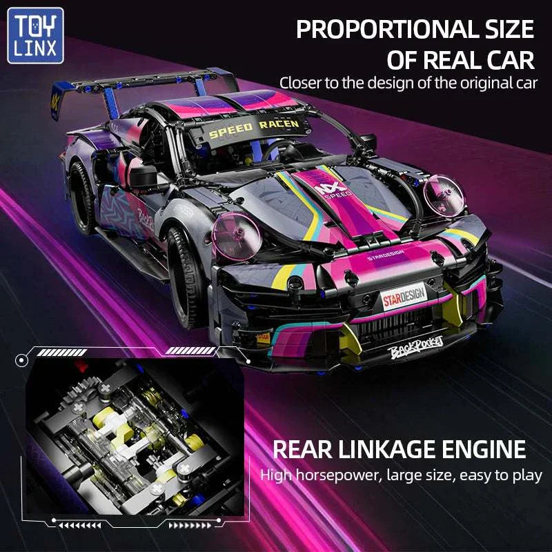 Sports car model Scale 1/10 Collectible Model Car 1610 PCS Toy Gift