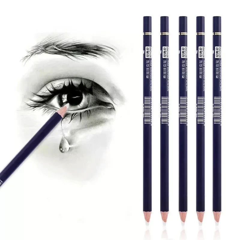 NYONI Rubber Pen Eraser Pencil Pen Tip Rubber Type 1/3/6pcs High Precision Pencil Eraser For Manga Highlight Art Supplies N2810