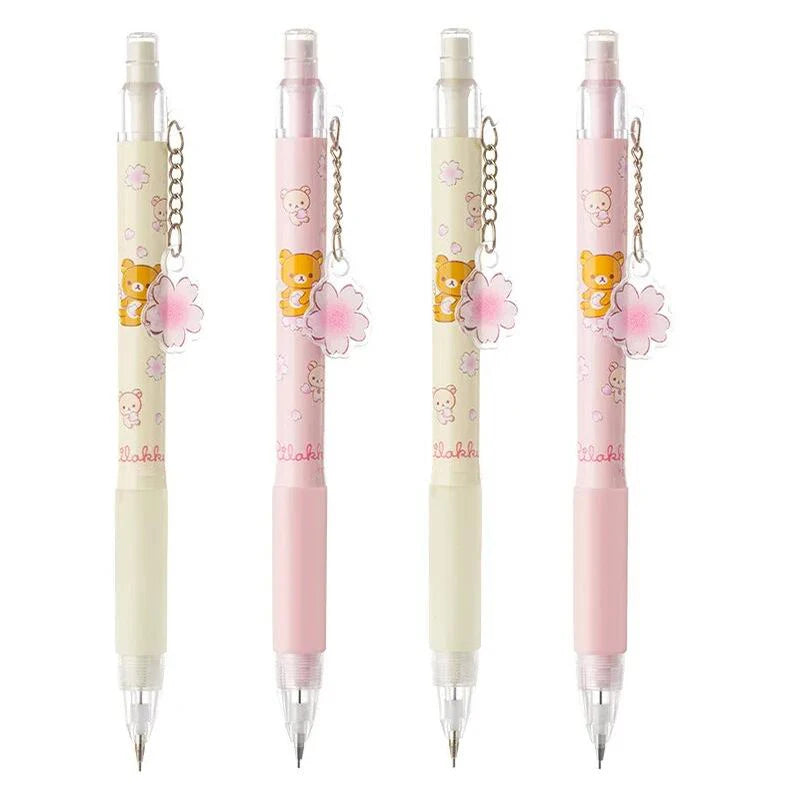 0.5/0.7mm Mechanical Pencils Cute Bear 2B Automatic Pencils Kawaii Stationery Kids Gifts Writing Tool School Office Press Pens