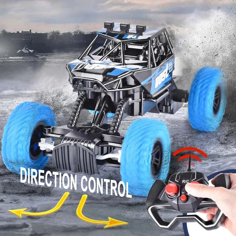 small remote control car with colorful lights, off-road toy car gifts