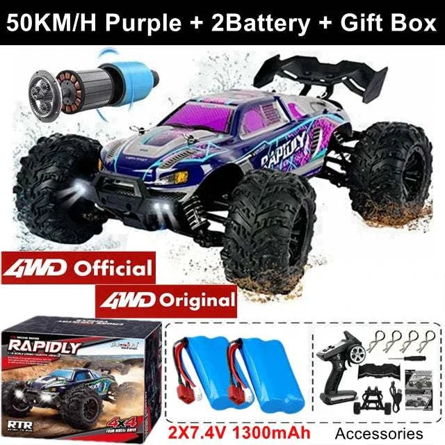 4WD RC Car 1:16 80KM/H Brushless Car Off Road High Speed Toy Kids