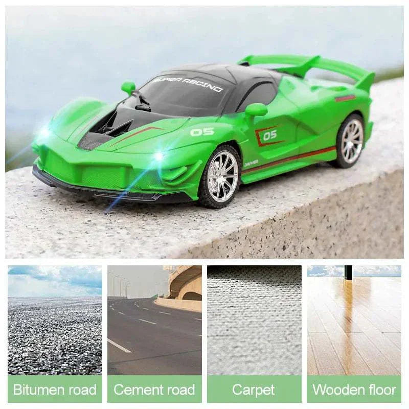 1 18 RC Car LED Light Remote Control Collectible Sport Car Gift Racing