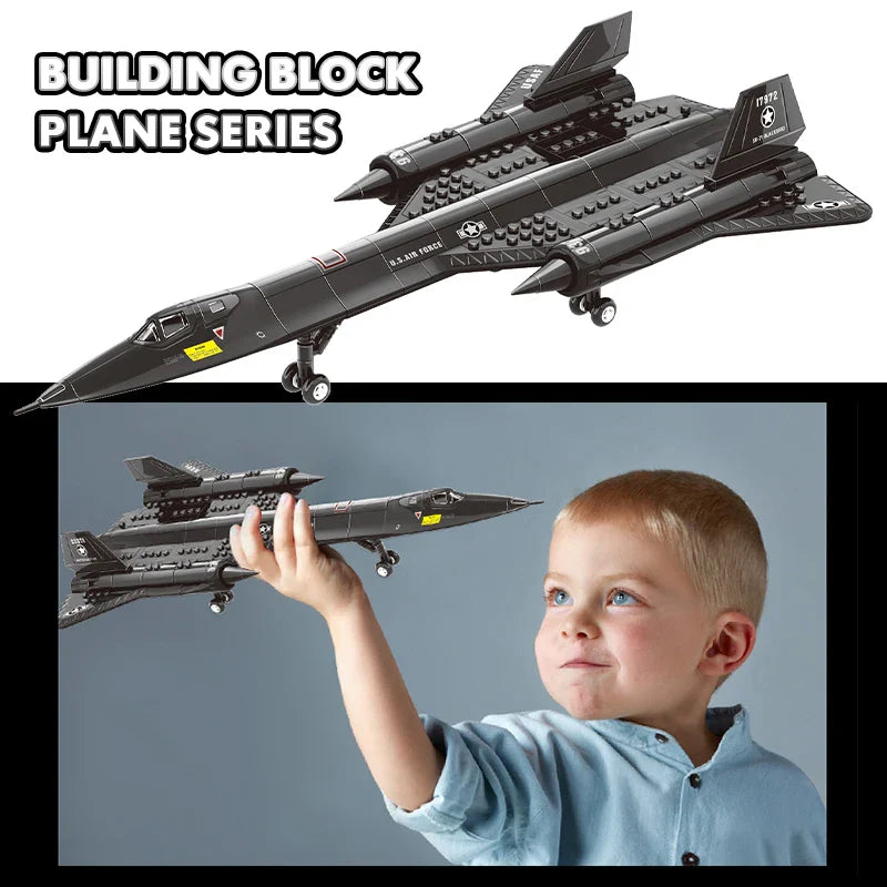 SR-71 Blackbird Model US Air Force Fighter Building Block Toy