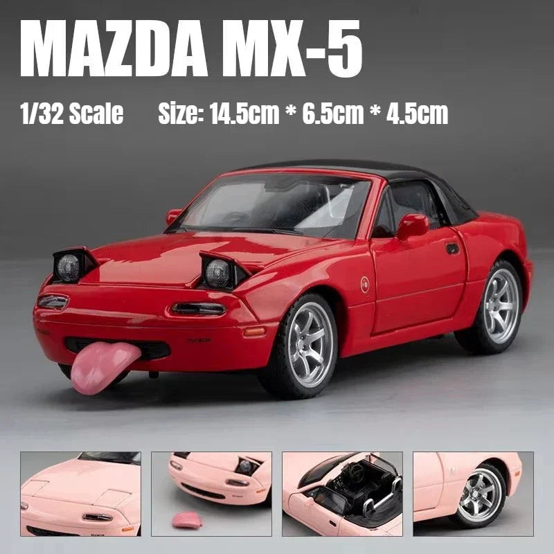 Mazda MX-5 Car Model, 1/32 Mazda MX-5 Miata RoadSter, Sound & Light Doors Openable