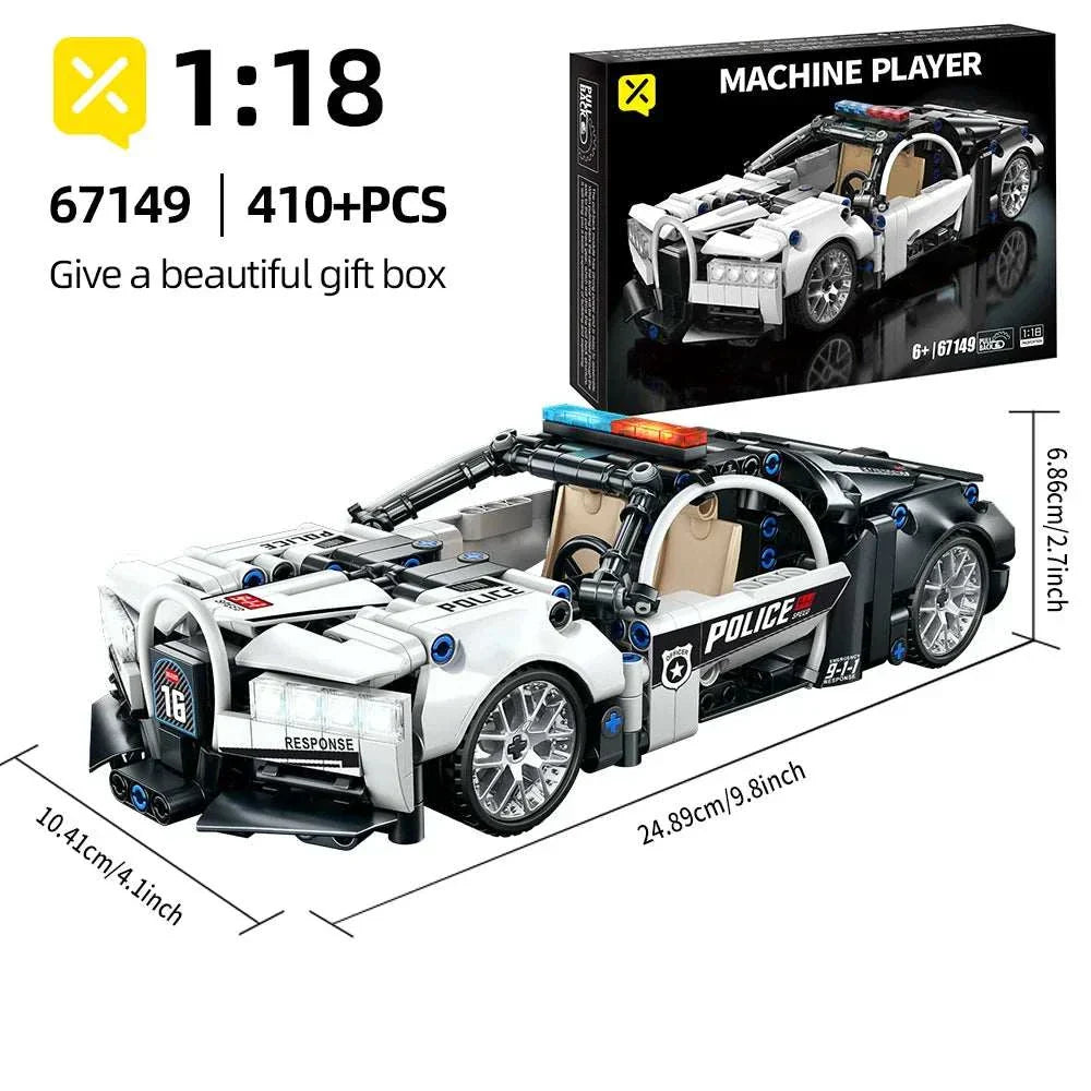 Toy Police Car Model ToylinX 410pcs Collectible Gift Building  Blocks