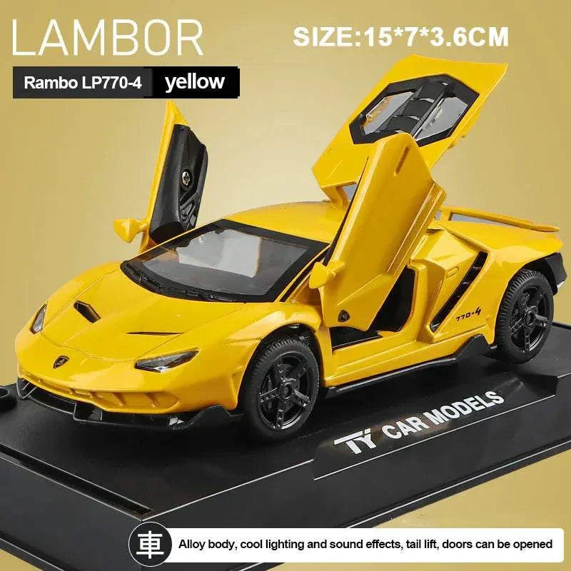 1 32 Car Toy To Scale Lambor LP770, Model Cars Collectible Toys Gift