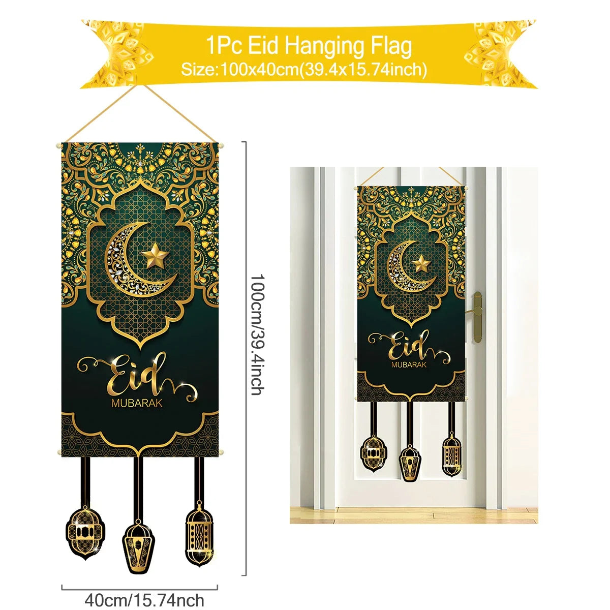 Hanging Flag Ramadan 2024 | Eid Mubarak Decorations | Islamic Festival