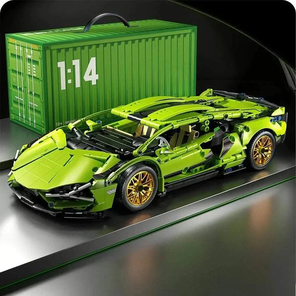 Technical Racing Sports Car 1280PCS Model Speed Vehicle Toys Gift