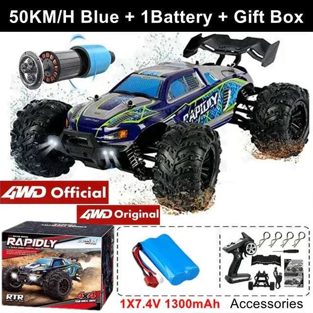 4WD RC Car 1:16 80KM/H Brushless Car Off Road High Speed Toy Kids