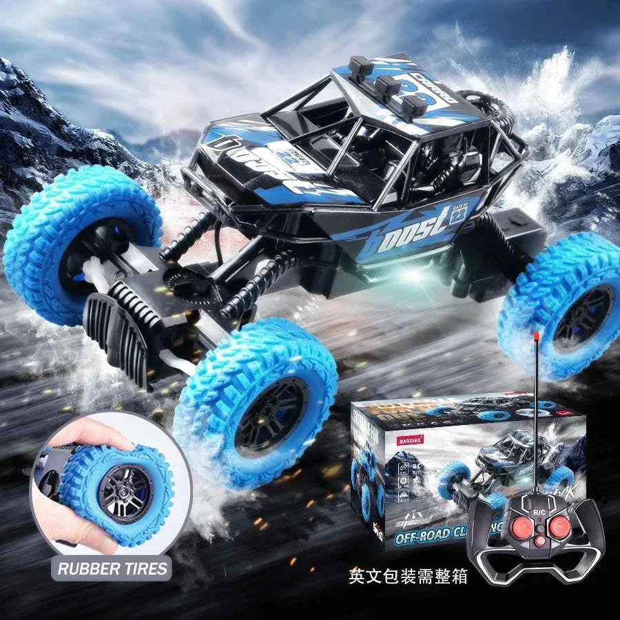 small remote control car with colorful lights, off-road toy car gifts