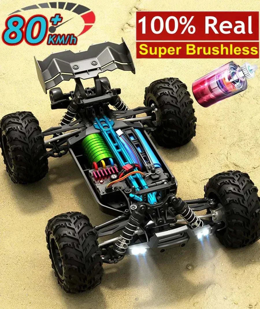 4WD RC Car 1:16 80KM/H Brushless Car Off Road High Speed Toy Kids