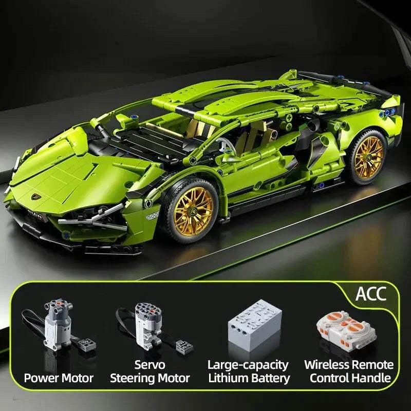 Technical Racing Sports Car 1280PCS Model Speed Vehicle Toys Gift