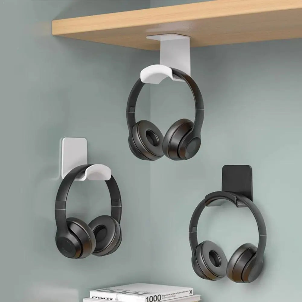 Universal Headphone Stand Adhensive Plastic Wall Mount Hanger