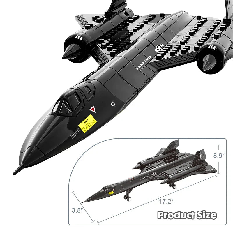 SR-71 Blackbird Model US Air Force Fighter Building Block Toy