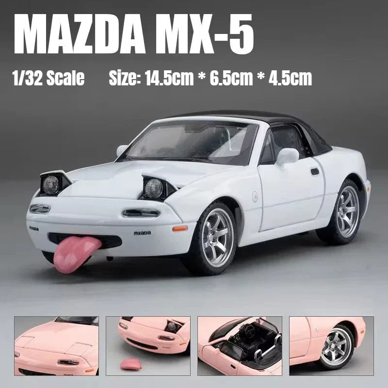 Mazda MX-5 Car Model, 1/32 Mazda MX-5 Miata RoadSter, Sound & Light Doors Openable