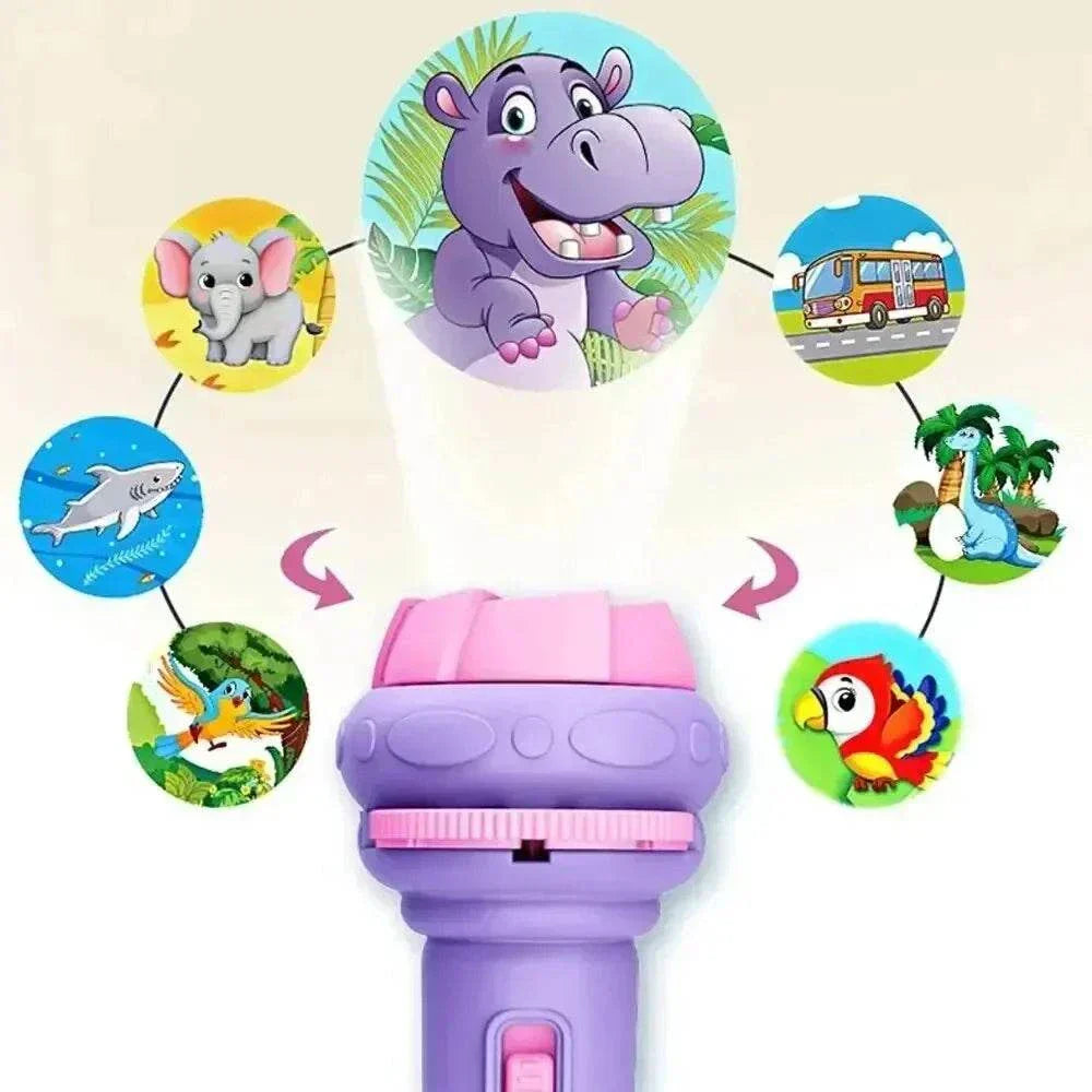 Projection Flashlight 10 Cards, 80 Patterns Bedtime Story Children Toy