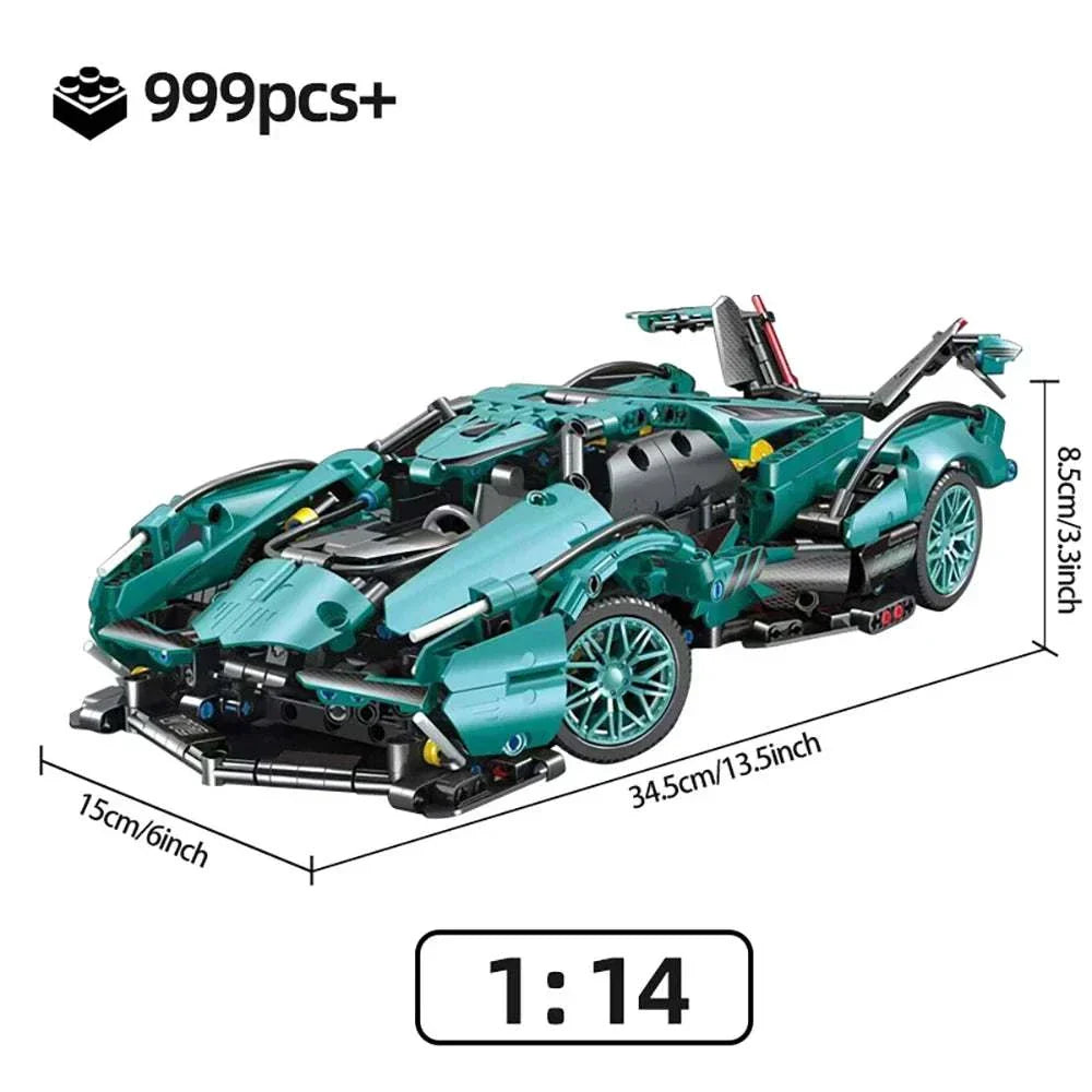 Technical Racing Sports Car 1280PCS Model Speed Vehicle Toys Gift