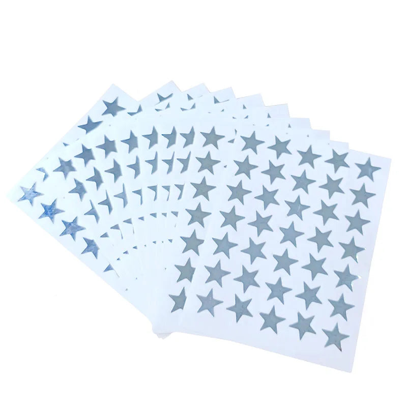 10 Sheets Gold-Plated Award Stickers - Glitter Praise Labels for Children