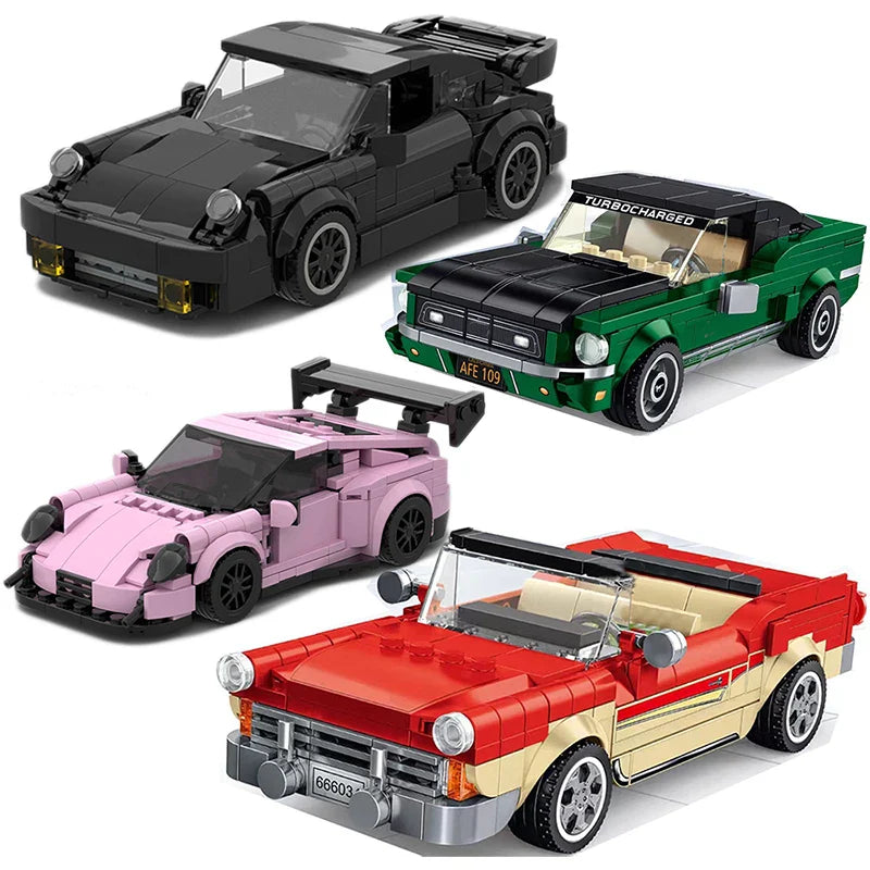 Racing Car City Speed Champions - DIY Sports Model Building Blocks Toy