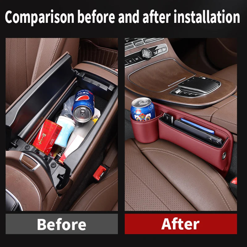 Car Seat Gap Organizer Storage Box Pocket Multifunction Universal Wallet Keys Card Cup Phone Holder Auto Interior Accessories