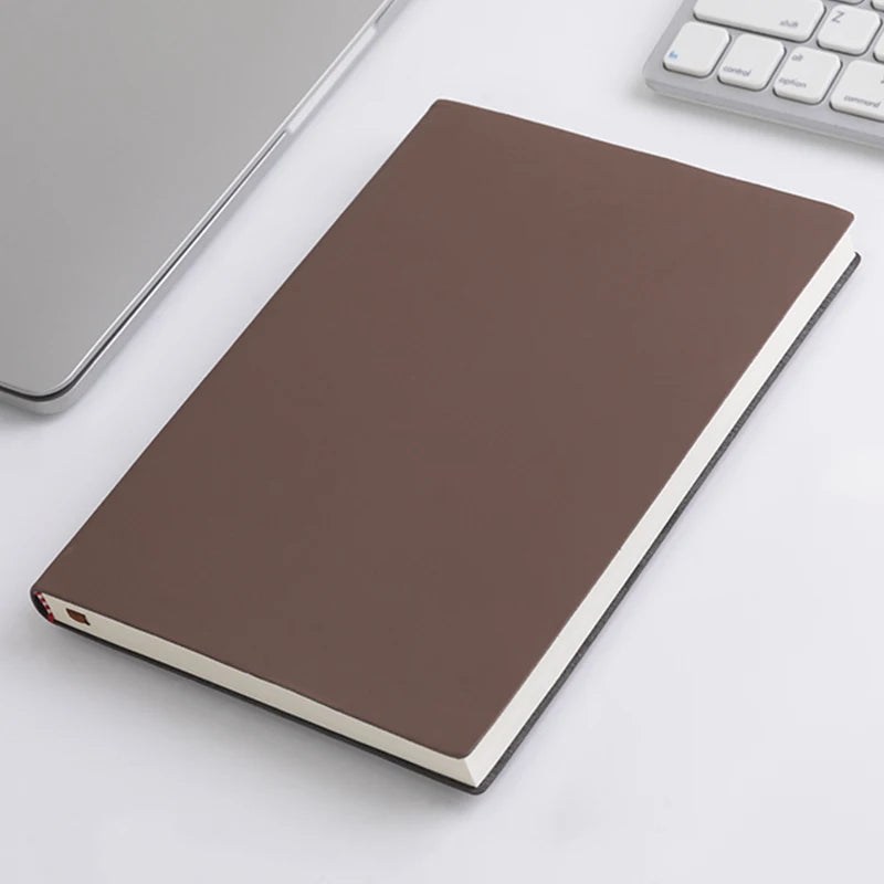 A5 Soft Leather Notebook - 120 Inner Pages, Waterproof Cover, Comfortable Touch