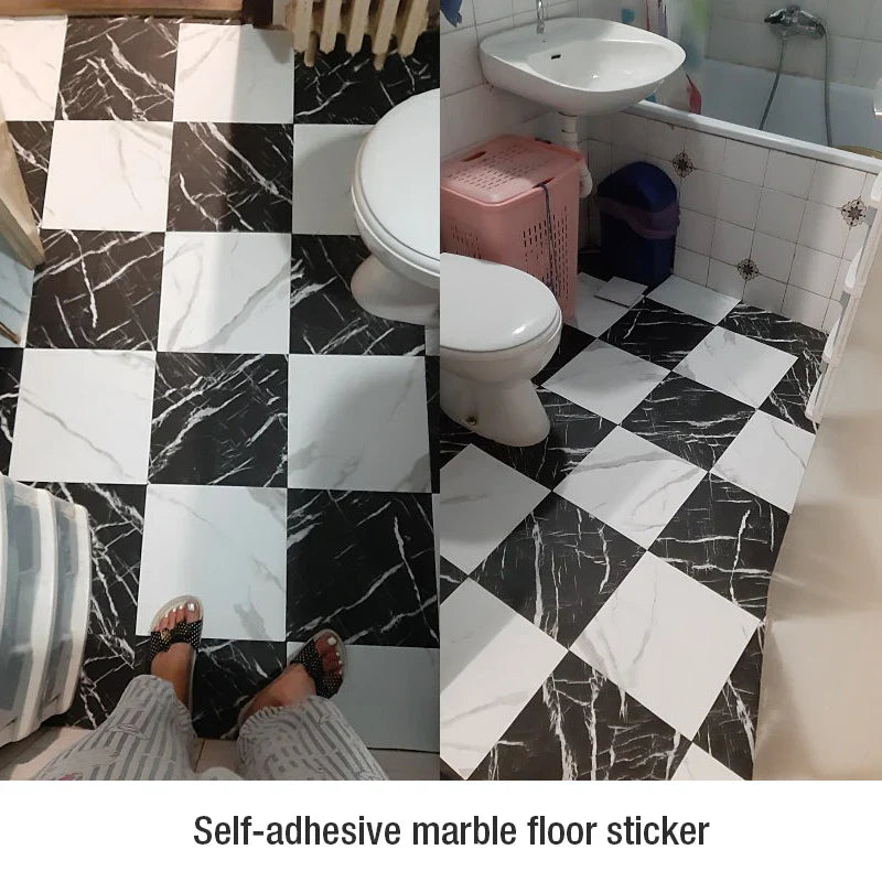 3D tile stickers Simulated Marble Floor - PVC Waterproof Stylish 3D