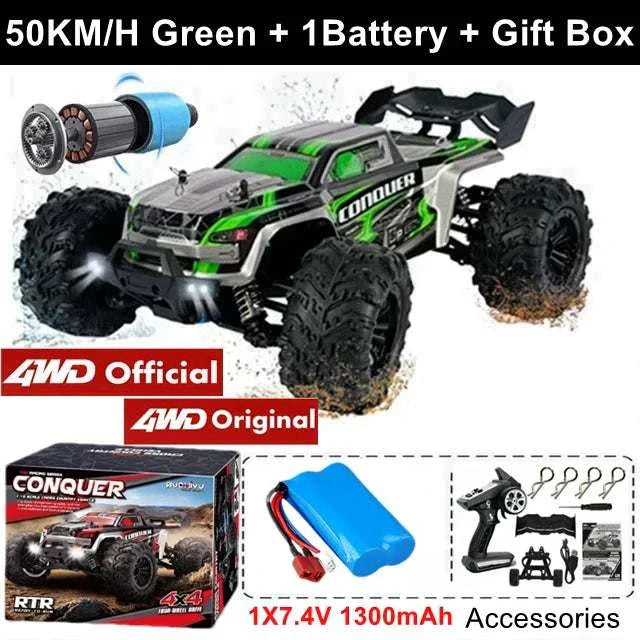 4WD RC Car 1:16 80KM/H Brushless Car Off Road High Speed Toy Kids